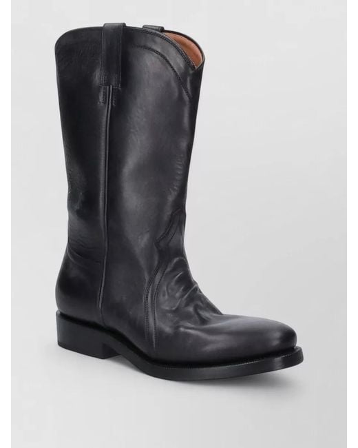 Jil Sander Black Leather Ankle Boots