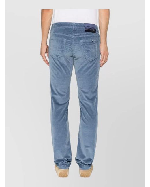 Jacob Cohen Black Corduroy Slim-Fit Jeans for men