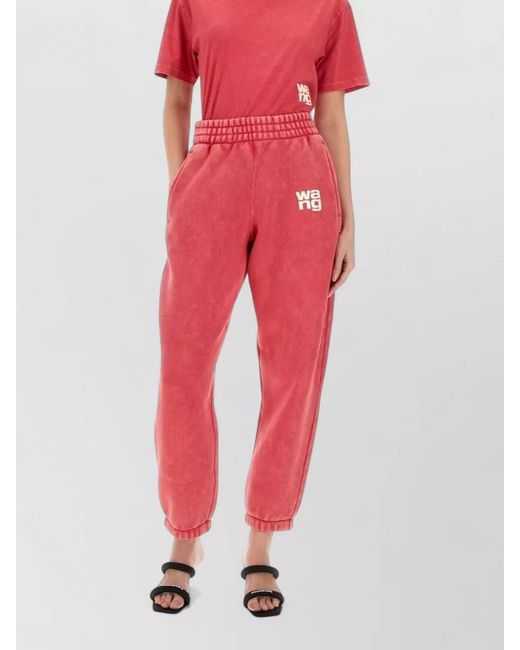 Alexander Wang Red Logo Lounge T Shirt Short Sleeves