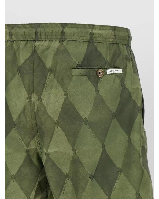 Ballantyne Green Swim Shorts Logo Detail And Back Pocket for men