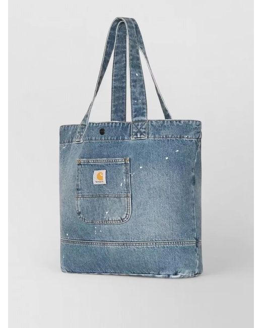 Carhartt Blue Denim Shoulder Bag for men
