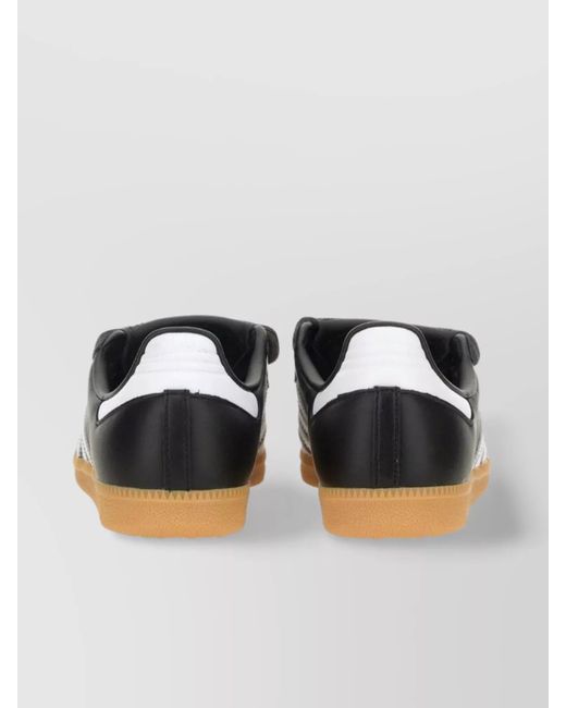Adidas Originals Black Leather Samba Lt Low-Top Sneakers