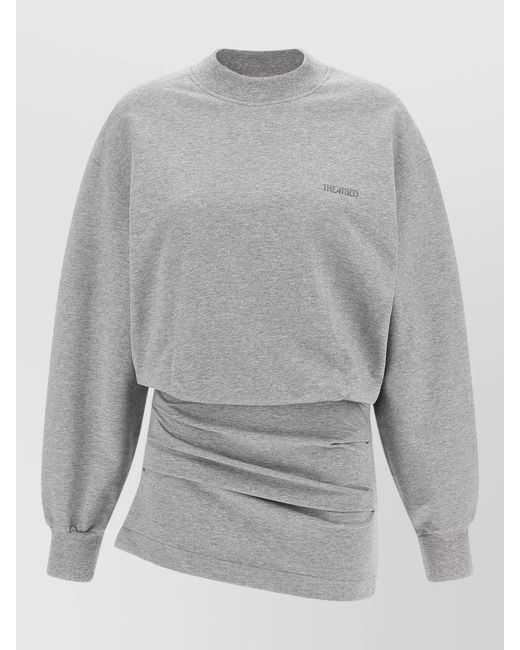 The Attico Gray Mélange Sweatshirt Dress