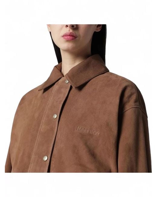 Halfboy Blue Jacket Hs261Wl016Lt006 Flap Pockets Collar