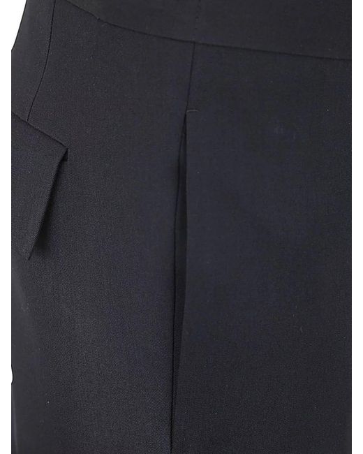 SAPIO Blue Wool Tailored Trousers for men