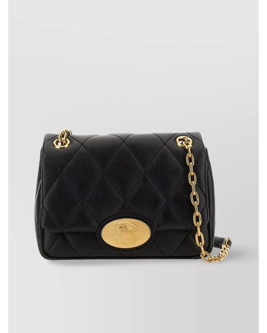 Burberry Black Quilted Calf Leather Small Crossbody Bag