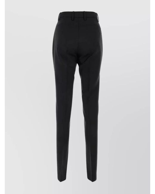 Gucci Black Horsebit Wool Trousers