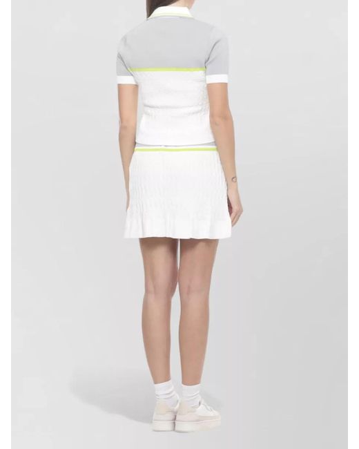 Casablanca White Short-Sleeve Polo Top