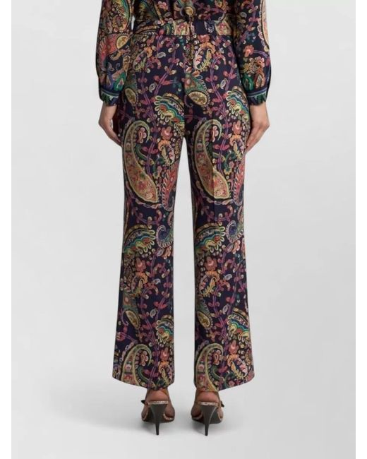 Etro Multicolor Printed Wide-Leg Trousers