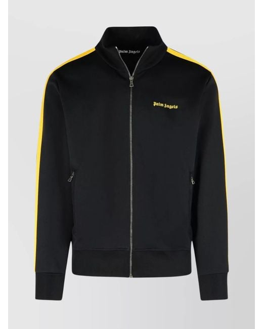 Palm Angels Black Logo-Print Track Jacket for men