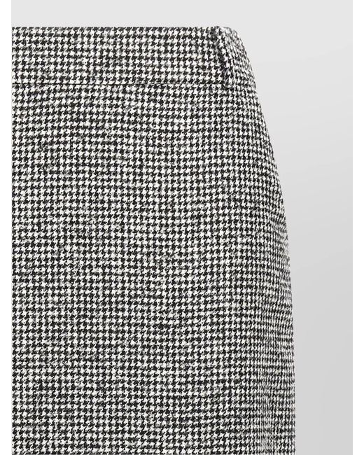Ermanno Scervino Gray Wool High-Rise Knee-Length Pencil Skirt