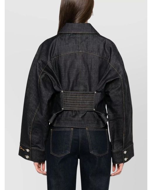Givenchy Black Denim Cropped Jacket