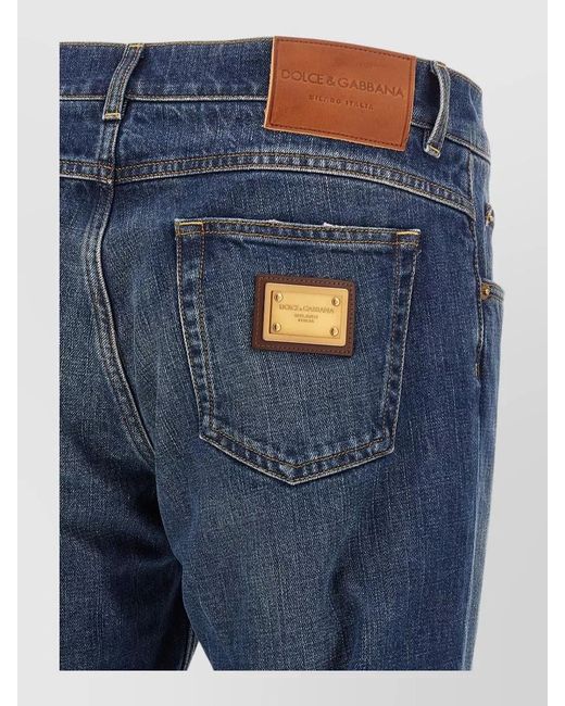 Dolce & Gabbana Blue Straight-Leg Denim Jeans for men