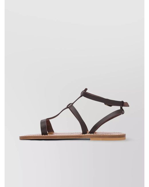 K. Jacques Metallic Leather Sandals