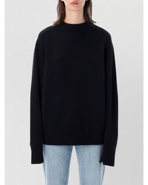 Extreme Cashmere Black Ordinary Crewneck Sweater Medium Weight