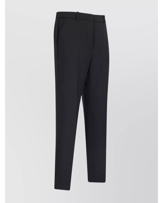 Incotex Blue Straight Trousers With Pockets And Loops
