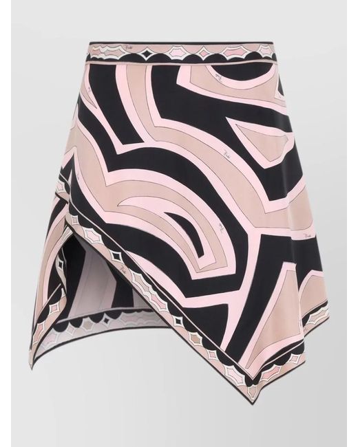 Emilio Pucci Multicolor Silk Twill Mini Skirt