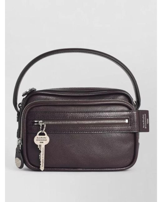 Acne Black Camero Kit Leather Crossbody Bag