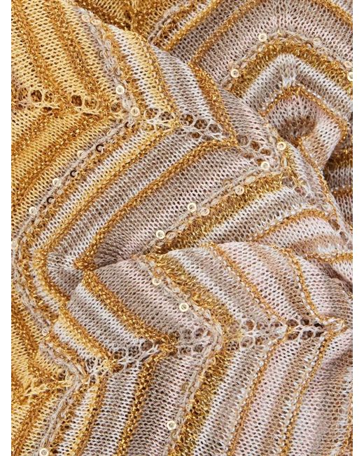 Missoni Viscose Blend Head Wrap Sequined Metallic