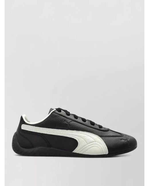 PUMA Gray Leather Speedcat Decon Lace-Up Sneakers