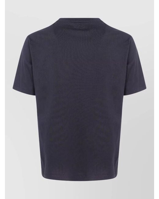 Emporio Armani Blue Crew Neck Graphic Print Short Sleeve T-Shirt for men