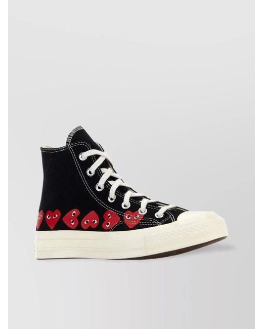 COMME DES GARÇONS PLAY Black Canvas High-Top Sneakers for men