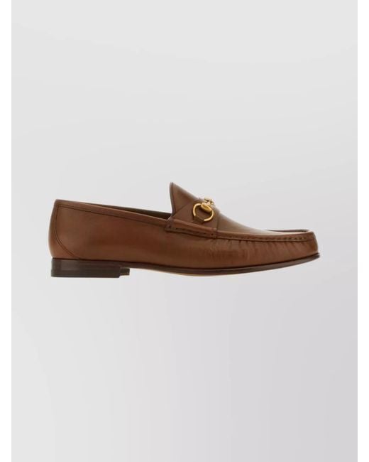 Gucci Brown Leather Loafers for men