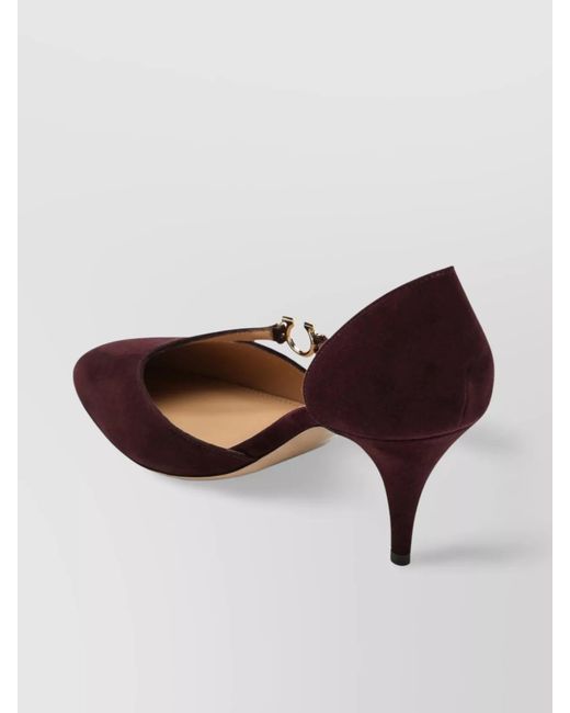 Ferragamo Brown Leather Pumps