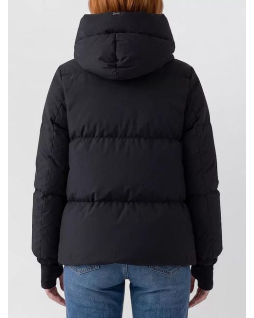Herno Black Windproof Down Jacket Two Layer Design