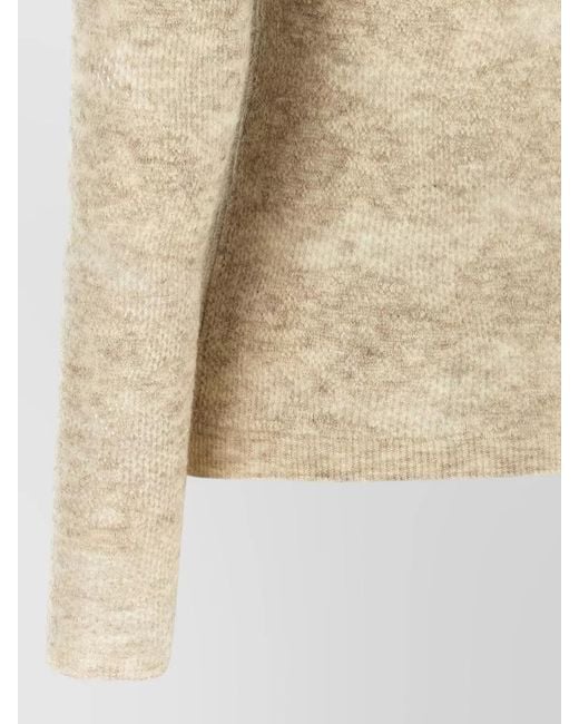 Brunello Cucinelli Natural Flower Lace Knit Silk Alpaca Sweater