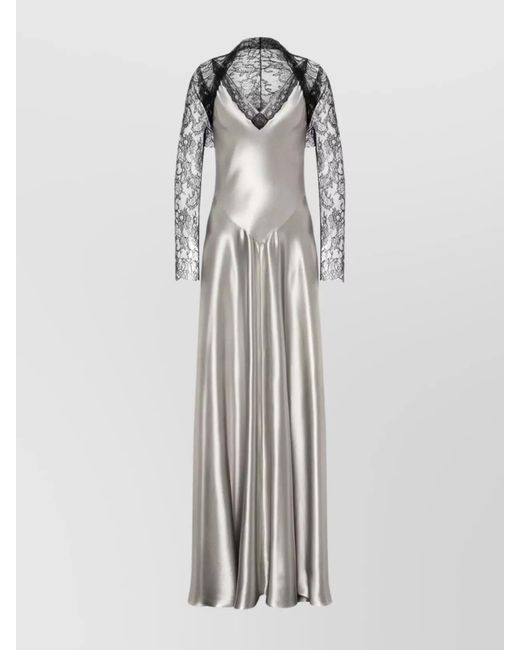 Alberta Ferretti White Viscose Maxi Dress