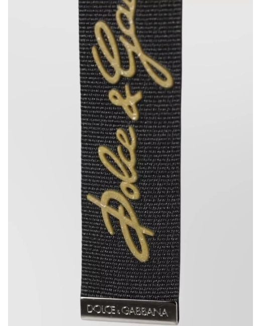 Dolce & Gabbana White Dg Logo Polyester Nylon Keychain for men
