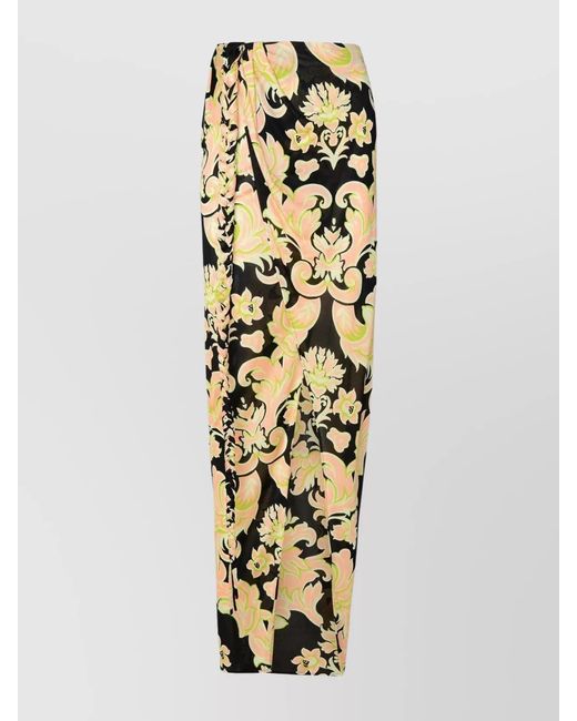 Etro Metallic Viscose Sarong Skirt
