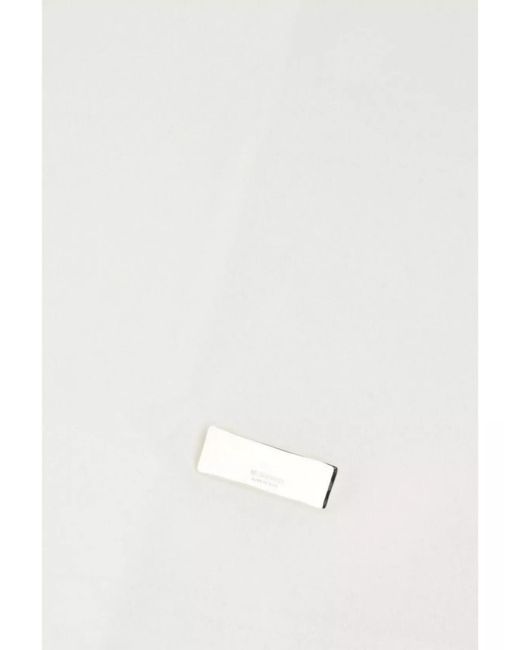 Jil Sander White Cotton Ribbed Crew-Neck Oversized T-Shirt for men