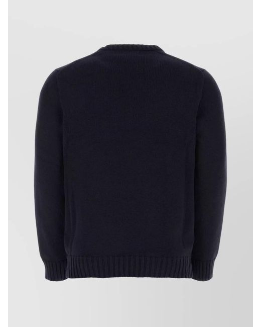 Polo Ralph Lauren Blue Cotton Intarsia Crewneck Jumper for men