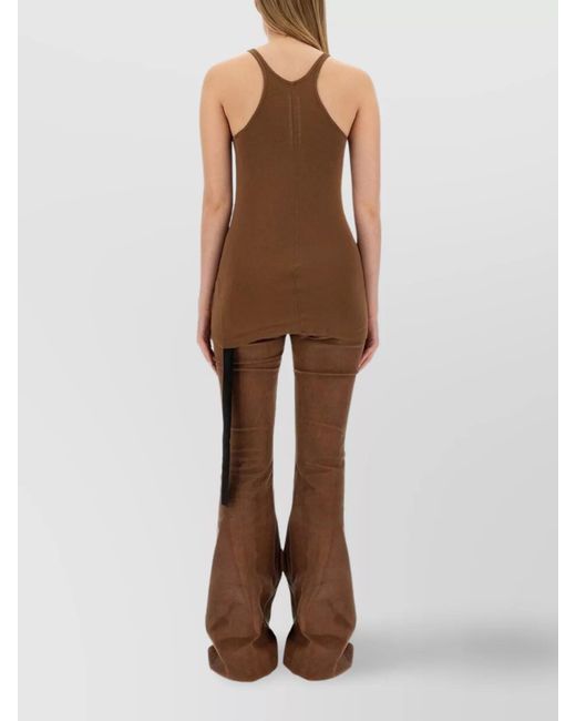 Rick Owens Brown Slim-Fit Tank Top