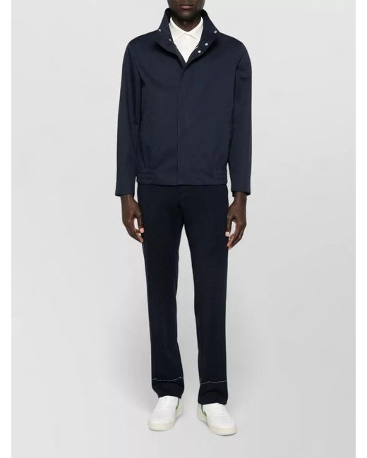 Lardini Blue Cotton Zip Jacket for men