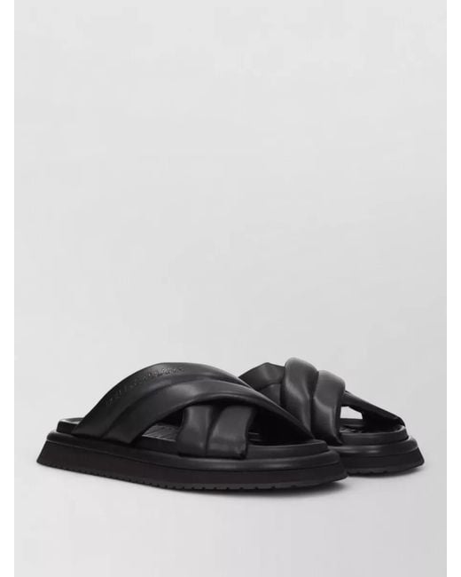 Dolce & Gabbana Black Leather Slides for men
