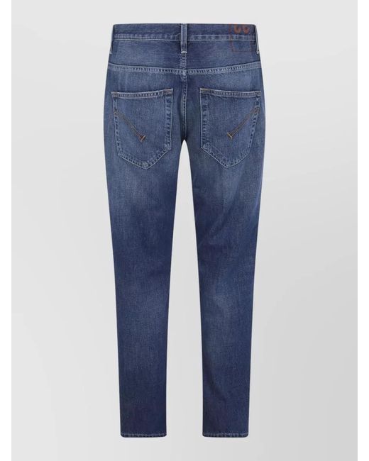 Dondup Blue Denim Straight-Leg Jeans for men