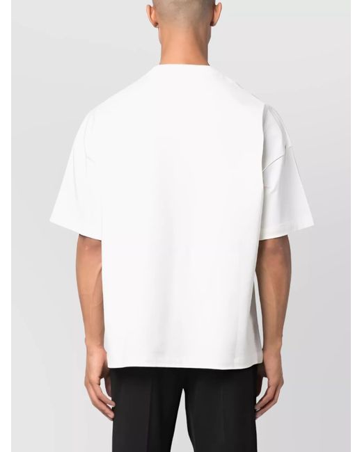 Jil Sander Black Cotton Oversized Logo T-Shirt for men