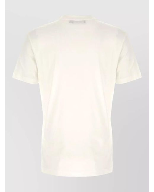 Dolce & Gabbana Natural Logo Patch Crew Neck Short Sleeve T-Shirt for men