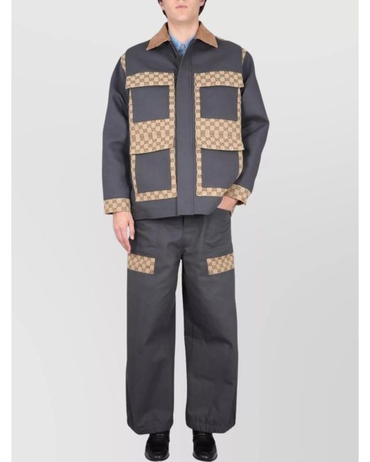 Gucci Gray Cotton Loose-Fit Trousers for men