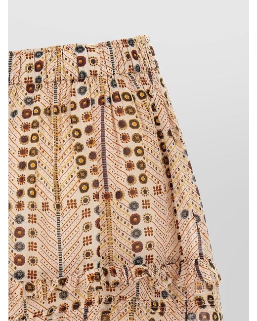 Isabel Marant Natural Cotton A-Line Skirt