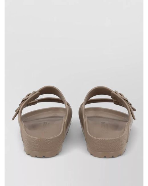 Birkenstock Natural Double Strap Flat Sole Open Toe Slides