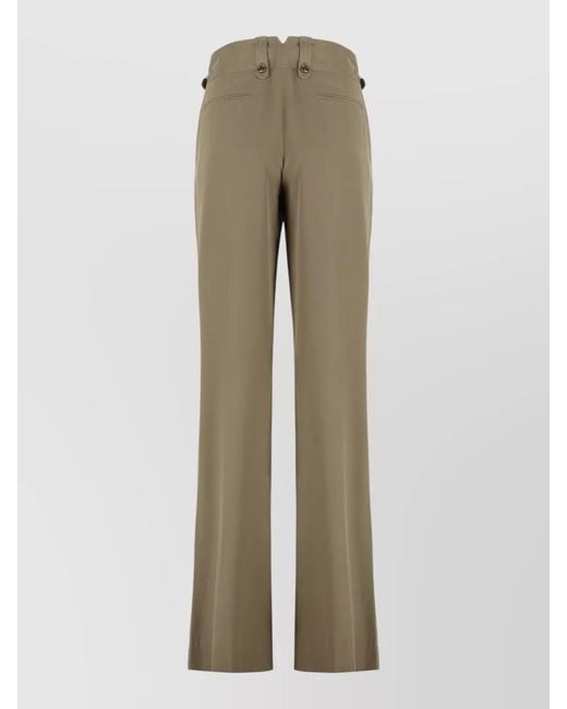 Tom Ford Natural Silk Tailored Trousers Front Pleats Back Pockets