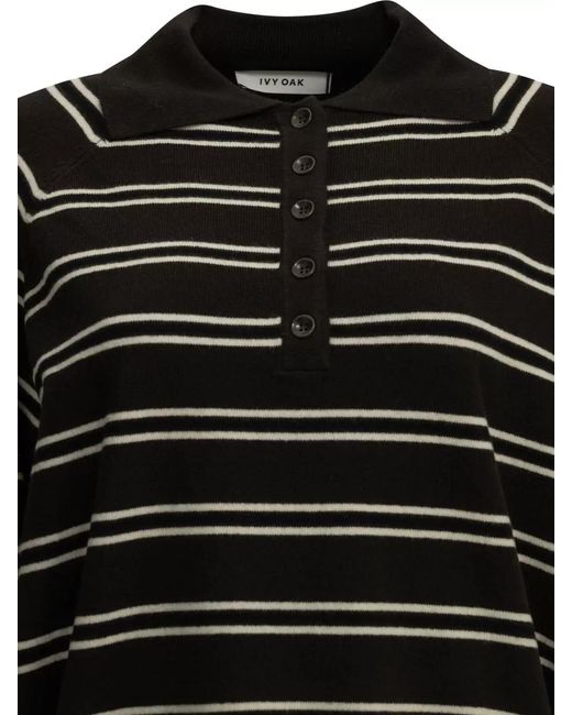 IVY & OAK Black Merino Wool Knit Top