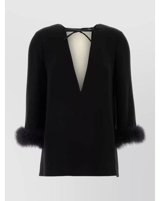Valentino Garavani Black Silk Blouse