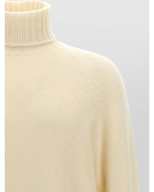 Ma'ry'ya Natural High Neck Turtleneck Sweater Ribbed Cuffs Hem for men