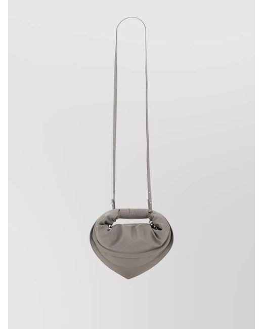 FEDERICO CINA Gray Tortellino Mini Crossbody Bag Adjustable Strap