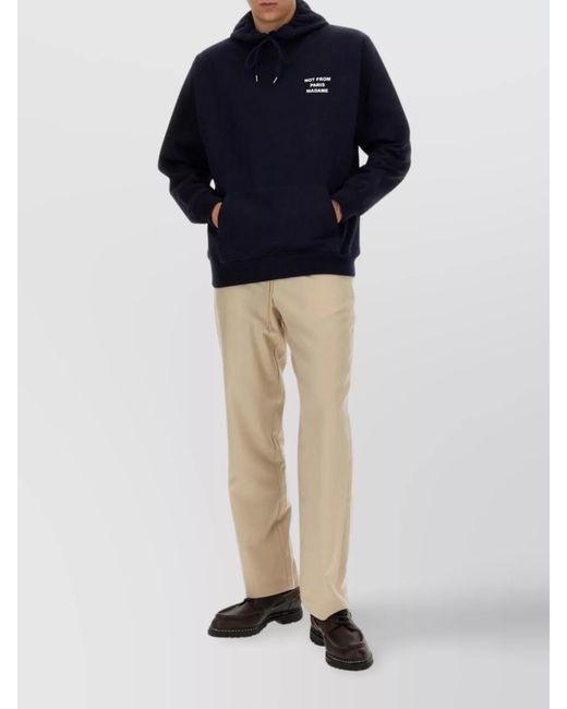 Drole de Monsieur Blue Relaxed-Fit Hoodie for men